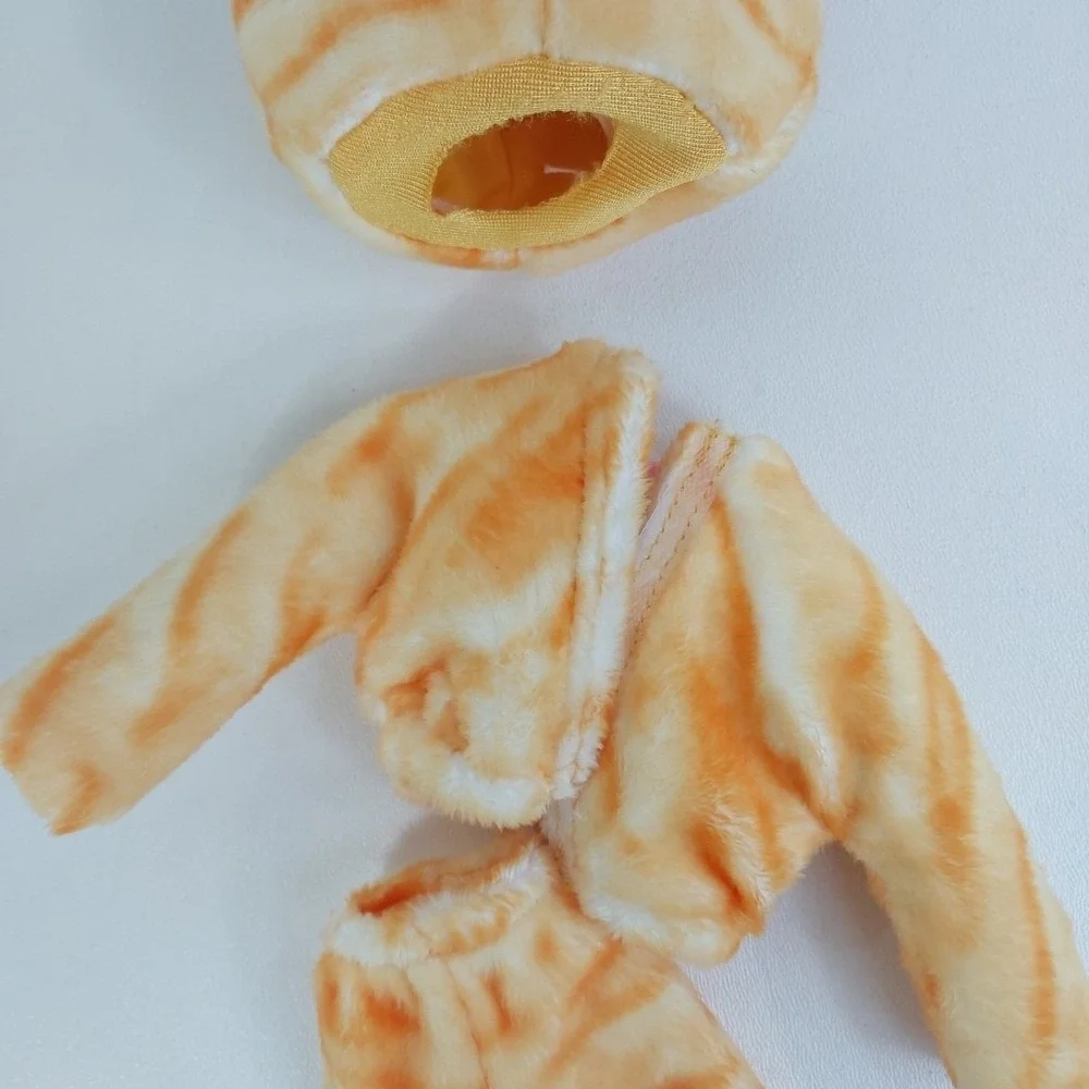 BARBIE‎ Cutie Reveal Orange Cat Fur Suit Furry Plush Costume